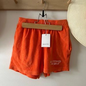 Sporty & Rich Terry Cotton Shorts